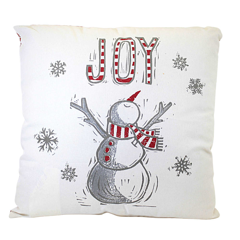 Primitives By Kathy Joy Pillow - One Pillow 18 Inch, Cotton - Snowman Snowflakes 106903 (58589)