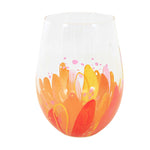 Tabletop Orange Garden Stemless Wine Gl - - SBKGifts.com