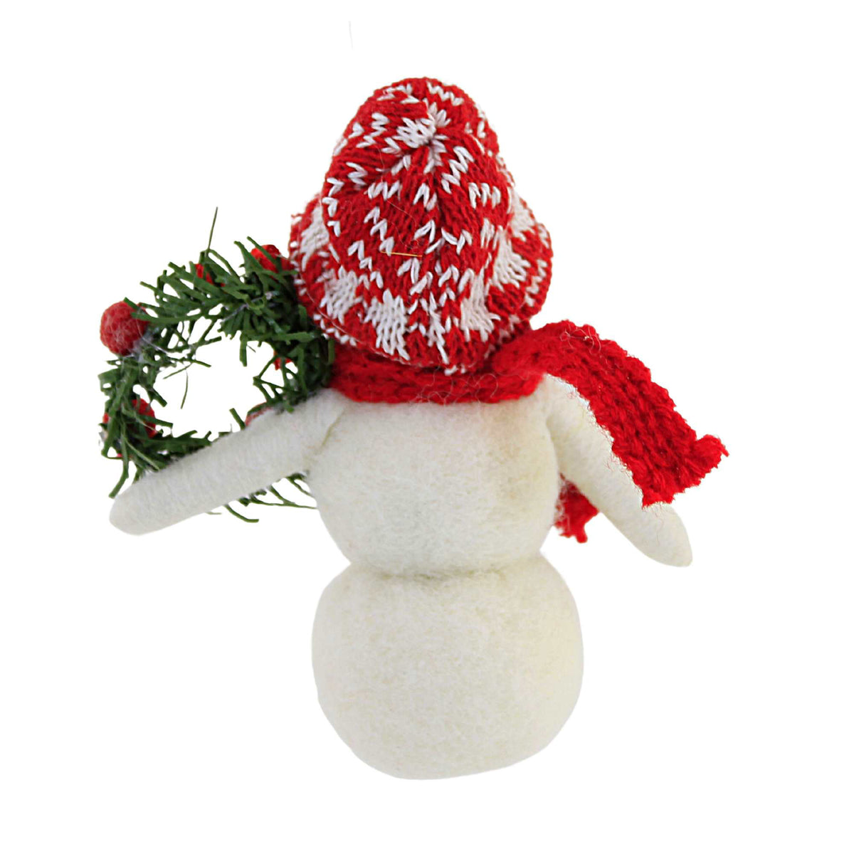 Holiday Ornament Snmowman With Wreath - - SBKGifts.com