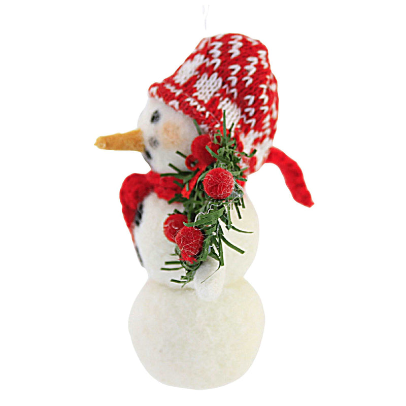 Holiday Ornament Snmowman With Wreath - - SBKGifts.com