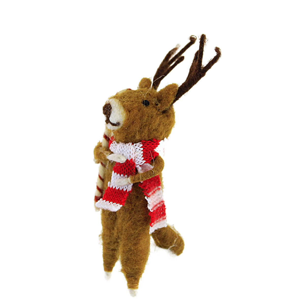 Holiday Ornament Reindeer Holding Candy Cane - - SBKGifts.com