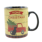 Tabletop Home For Christmas Mug Stoneware Red Truck Tree Dog 103557 (58673)