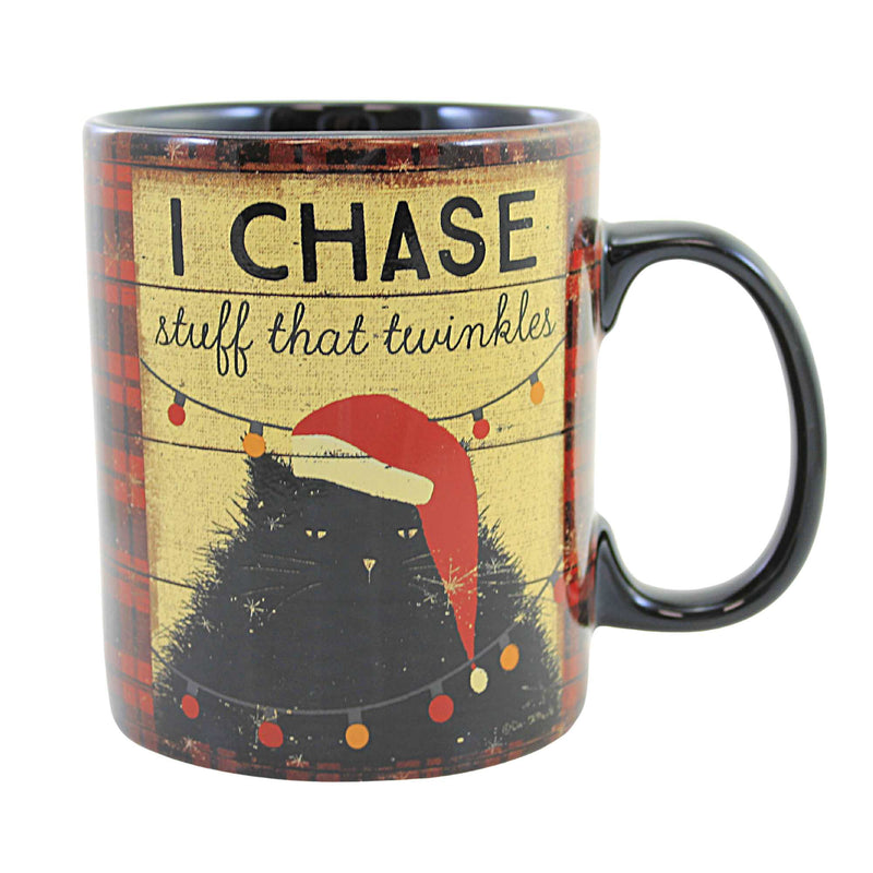 Tabletop I Chase Stuff Mug Stoneware Christmas Kitty Beverage 103556 (58674)