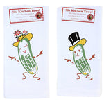 Decorative Towel Mr & Mrs Pickle Towel Set 100% Cotton Kitchen Wedding Vl122*Vl106 (58686)
