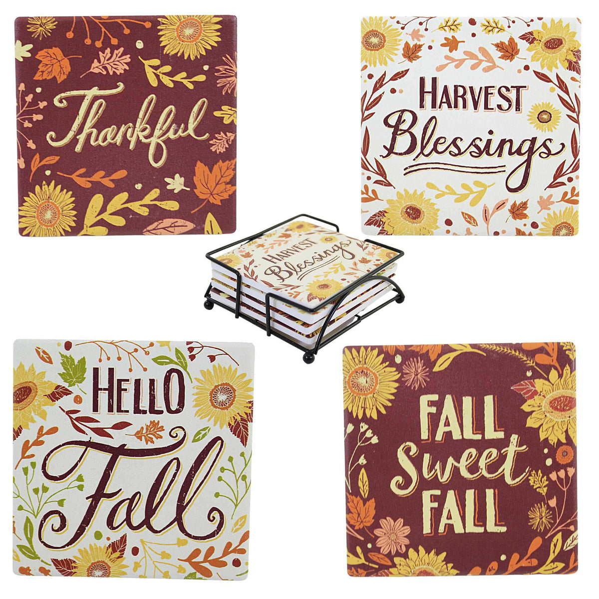 (58688) Hello Fall Coaster Set