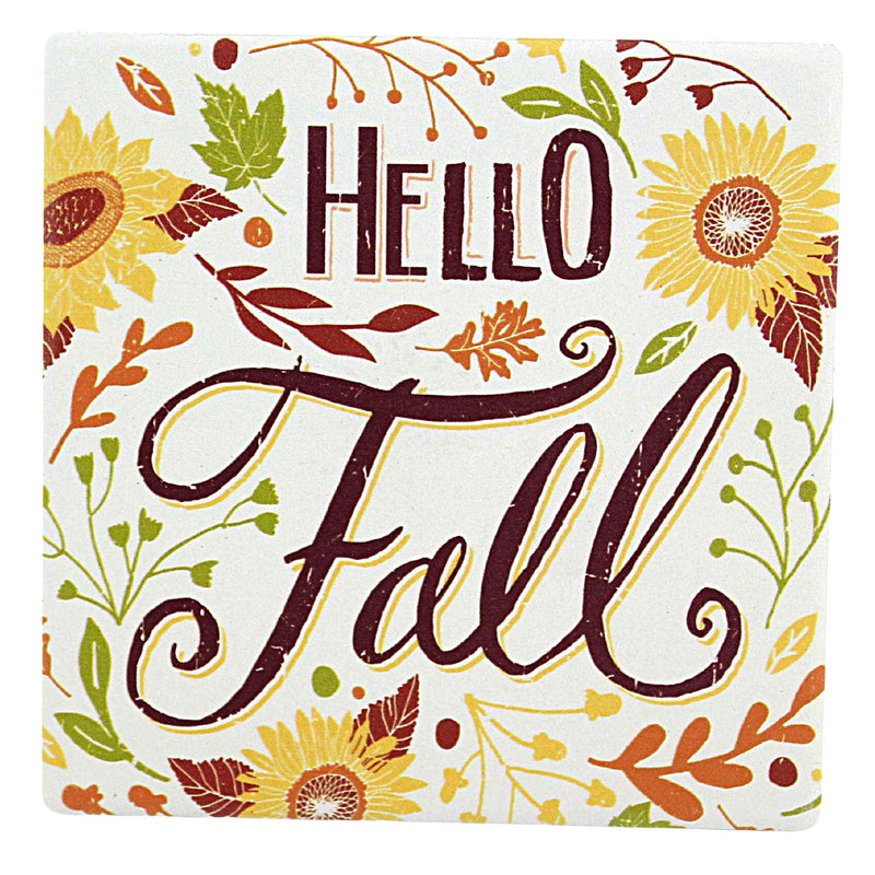 Tabletop Hello Fall Coaster Set - - SBKGifts.com