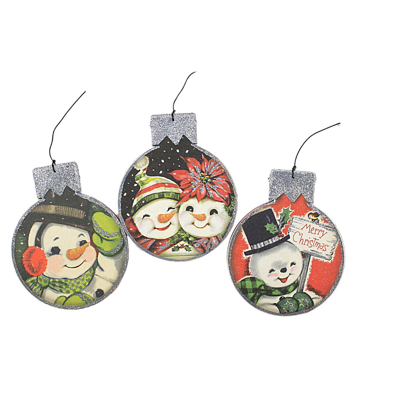 (58689) Holiday Ornament Jolly Snowman Set, 5.00 Inch, Christmas 32301.
