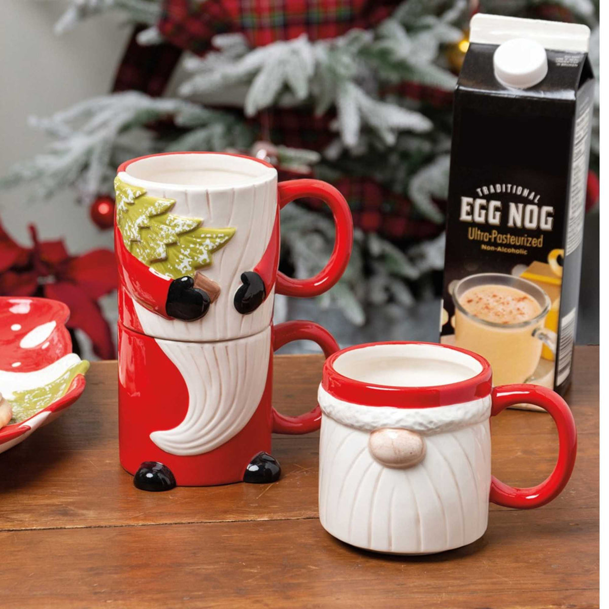 Tabletop Stacking Santa Gnome Set/3 - - SBKGifts.com