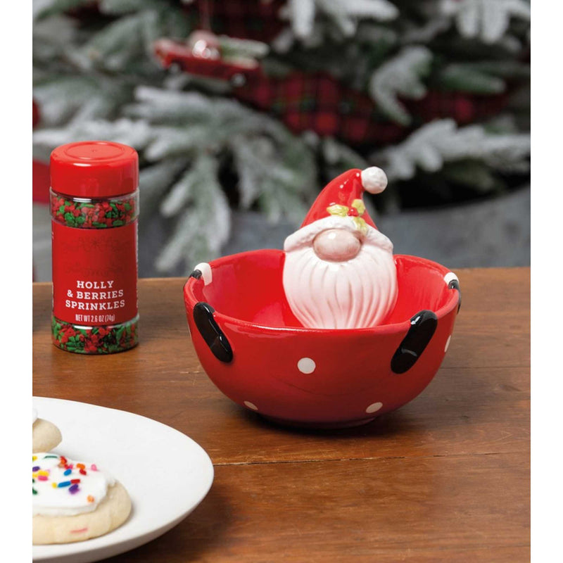 Primitives By Kathy Santa Gnome Bowl - - SBKGifts.com