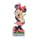 Jim Shore Sweet Spring Snuggles Polyresin Minnie Holding Bunny 6011918 (58734)