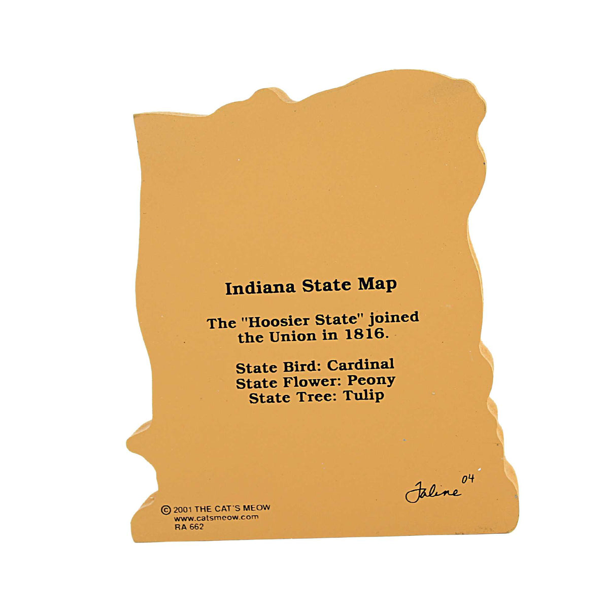 Cat's Meow Village Indiana State Map - - SBKGifts.com