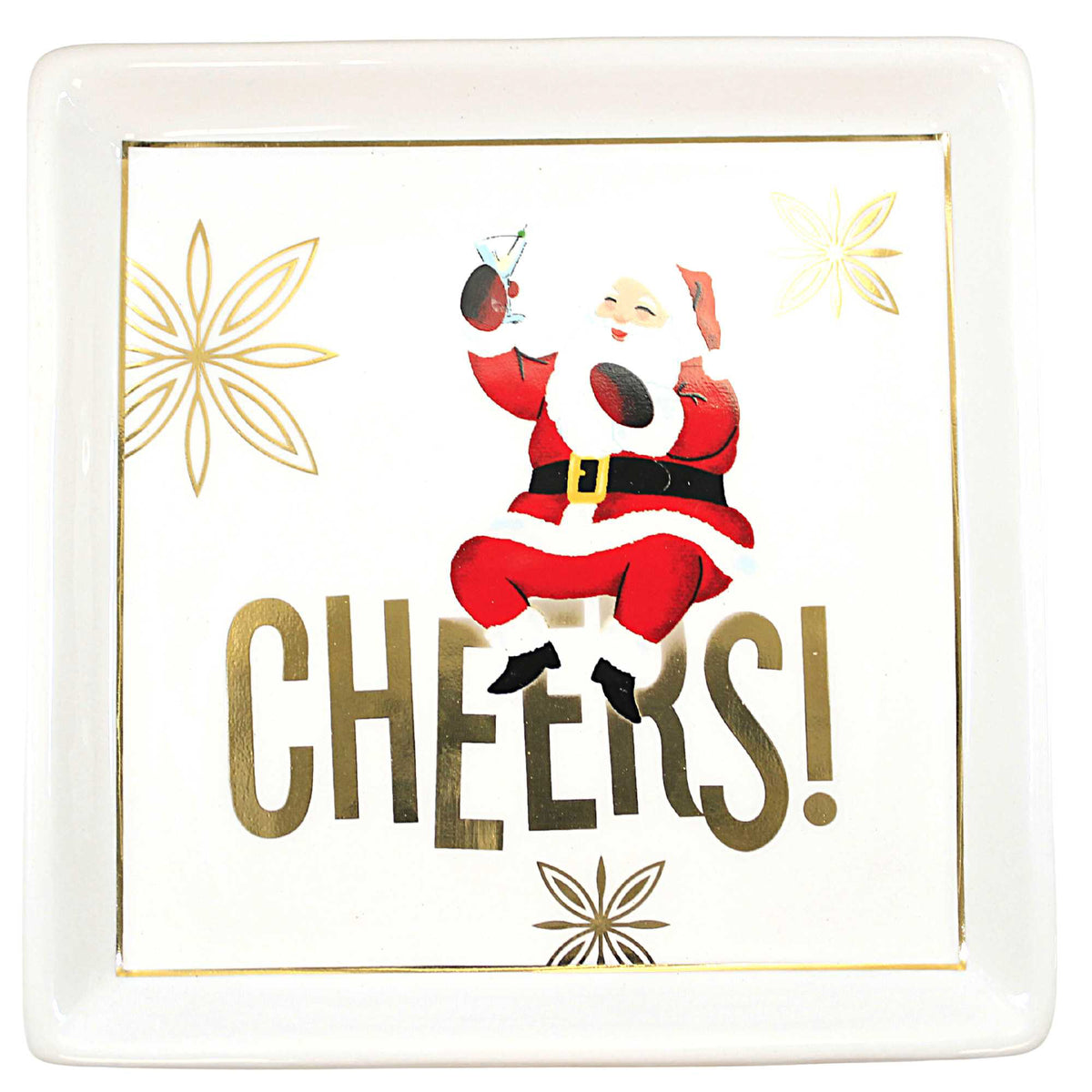 Tabletop Santa Tidbit Plates - - SBKGifts.com