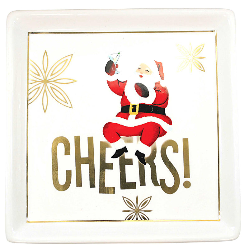 Tabletop Santa Tidbit Plates - - SBKGifts.com
