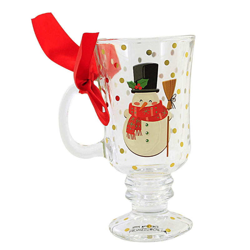 Tabletop Holiday Icon Mugs Set/4 Glass Santa Snowman Penquin Mx185501 (58777)