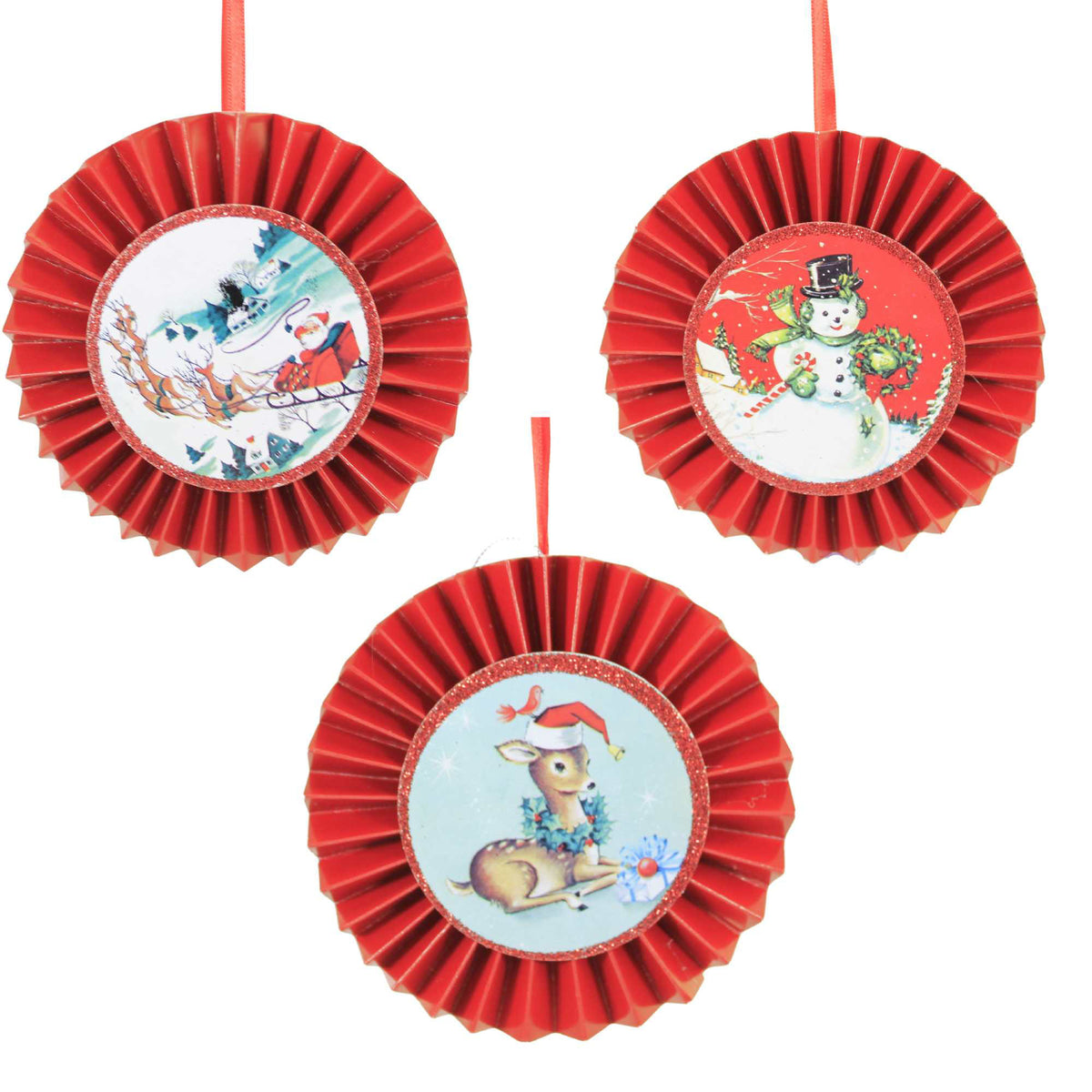 (58782) Holiday Disk Ornaments Set/3