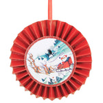Holiday Ornament Holiday Disk Ornaments Set/3 Santa Snowman Reindeer Mx183462 (58782)