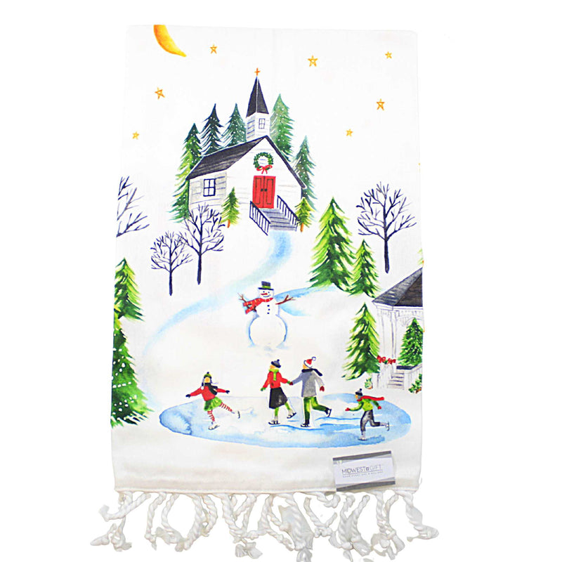 Decorative Towel Village Scene Tea Towels Set/2 - - SBKGifts.com