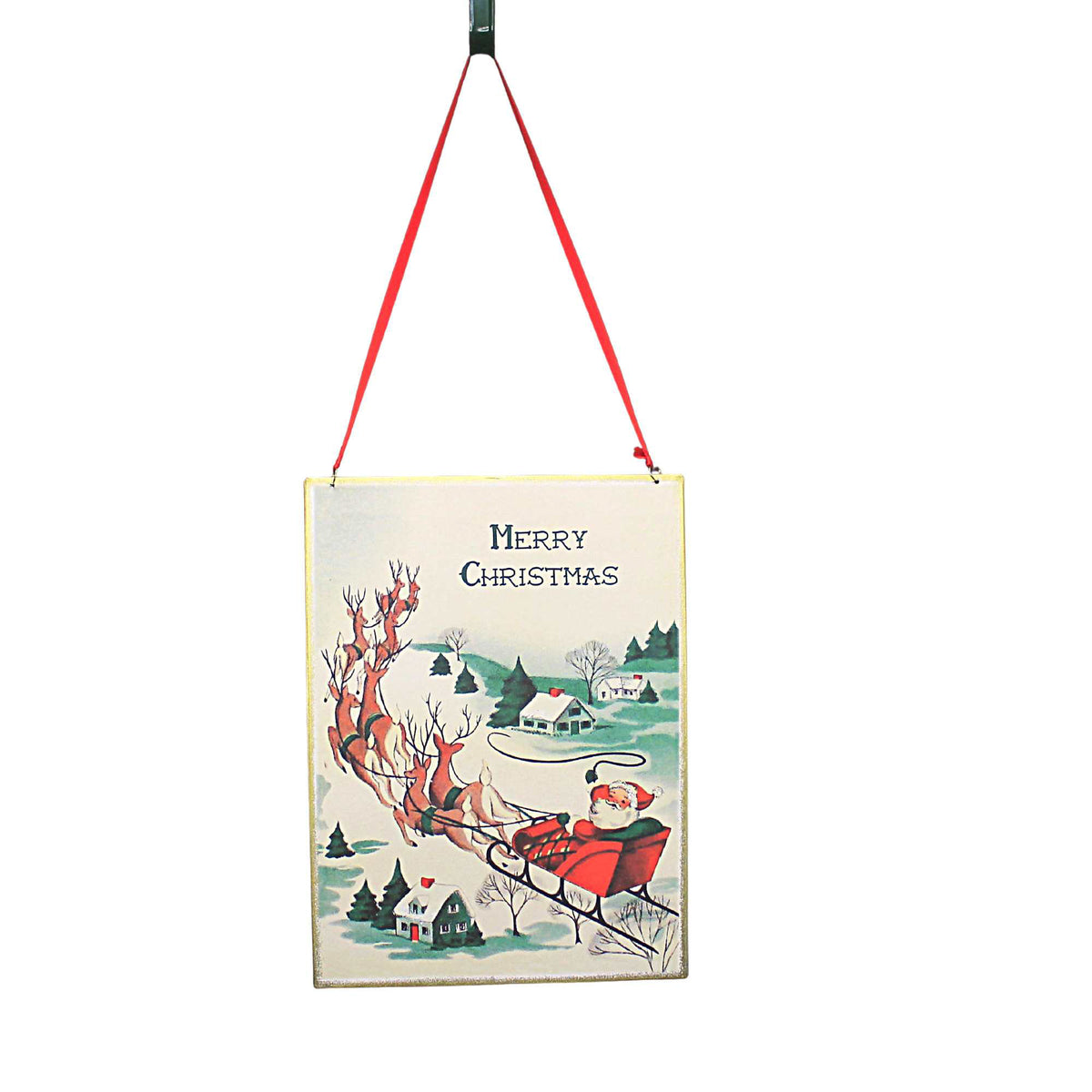 (58848) Santa In Sleigh Wall Hanging