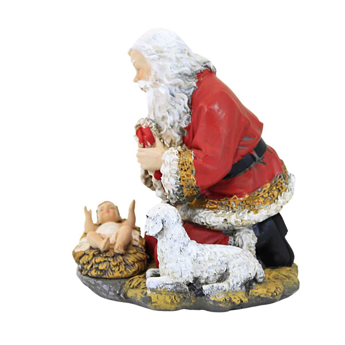 Roman Kneeling Santa Holding Hat - - SBKGifts.com