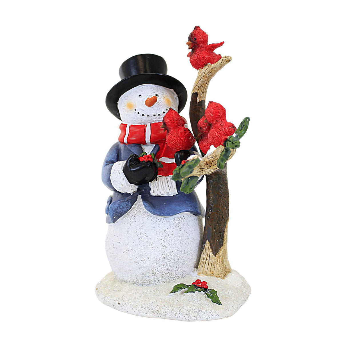 (58909) Snowman With Cardinals.