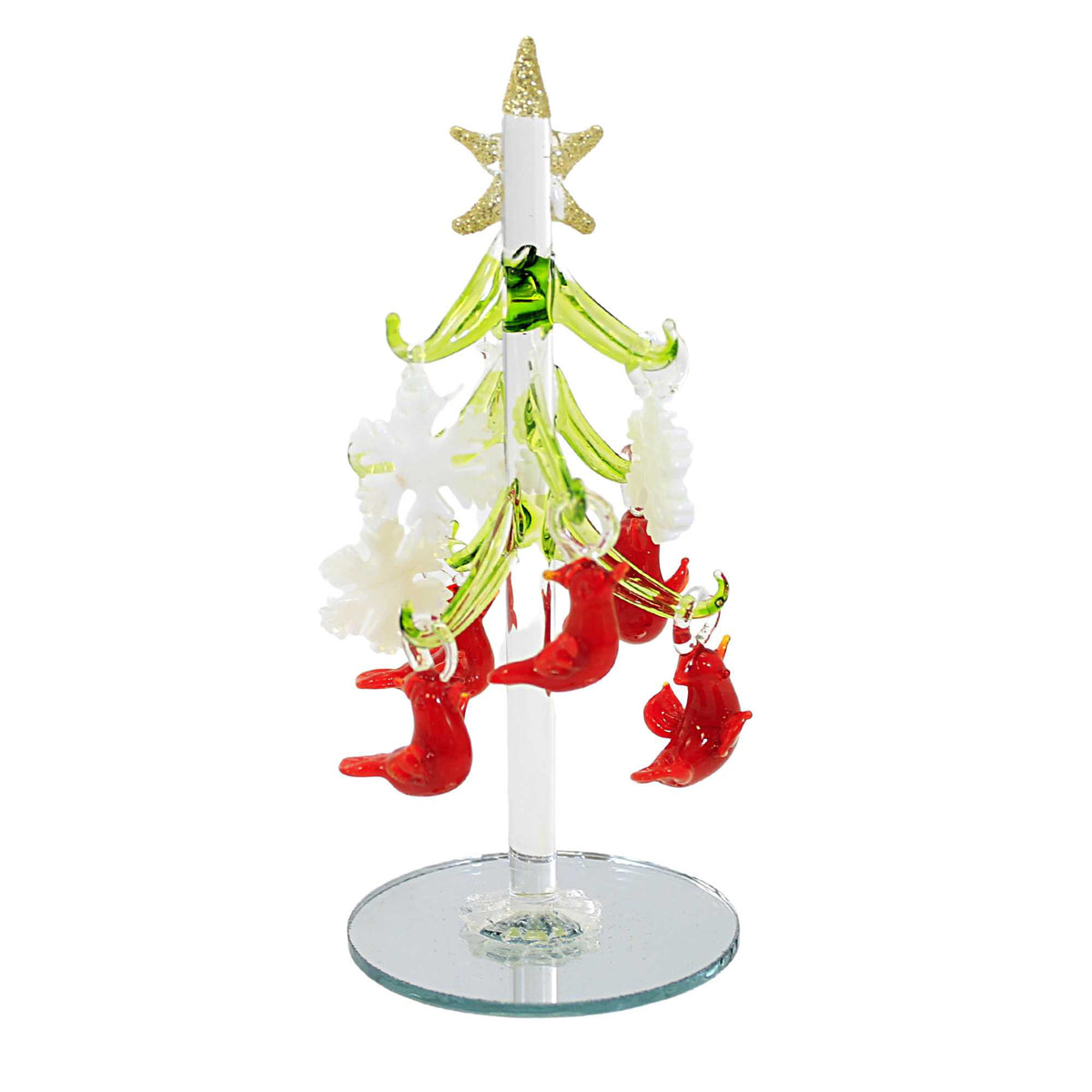 (58914) Cardinal/Snowflake Glass Tree