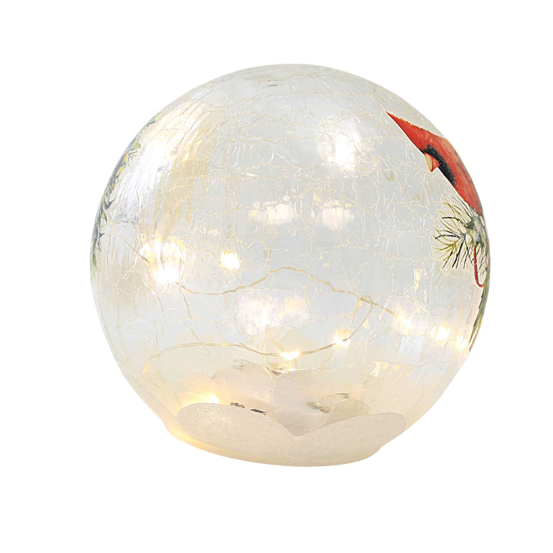 Christmas Bells & Cardinal Led Globe - - SBKGifts.com
