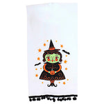 Decorative Towel Cat & Witch Tea Towel Set / 2 - - SBKGifts.com