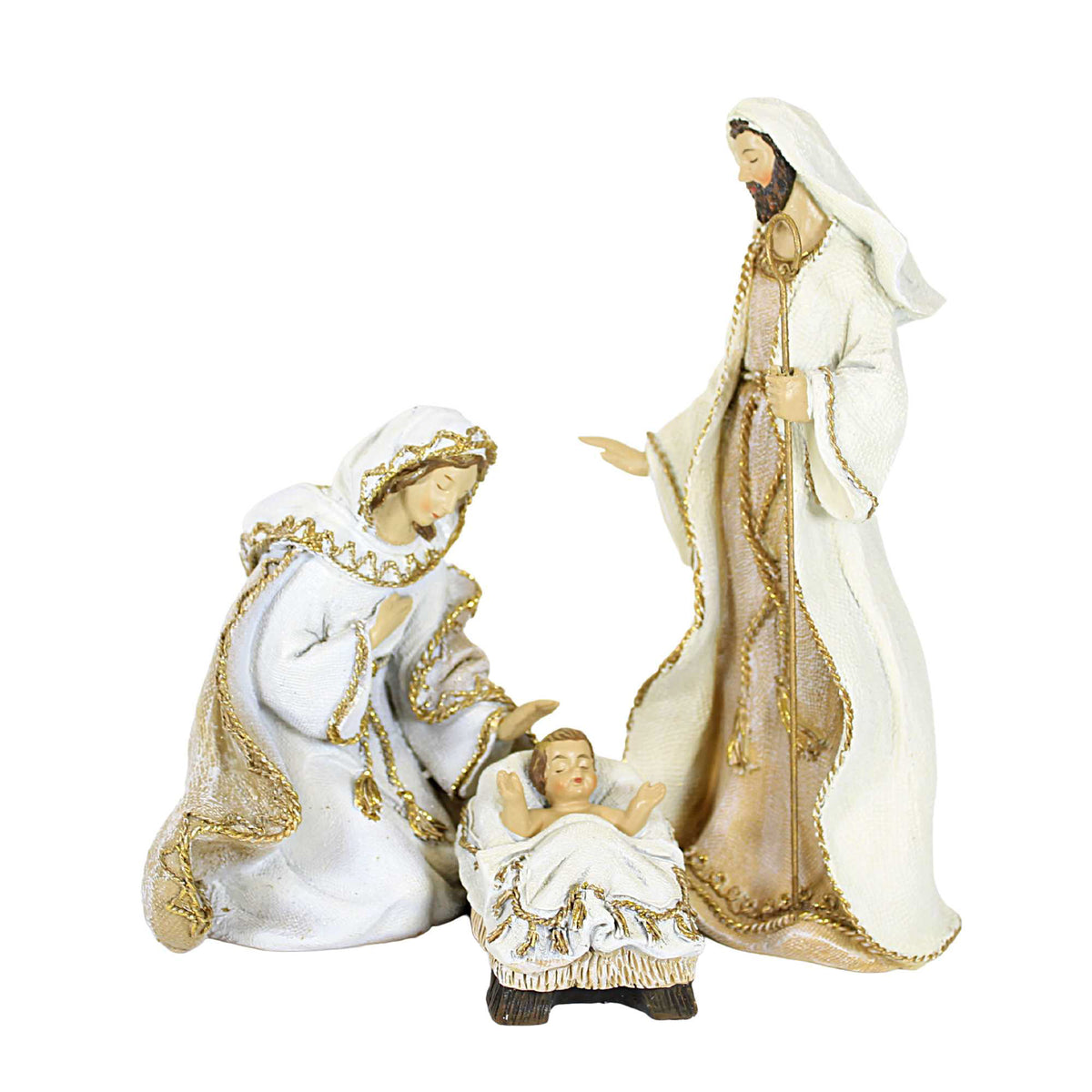 Roman Nativity Woven Gold Trim - - SBKGifts.com