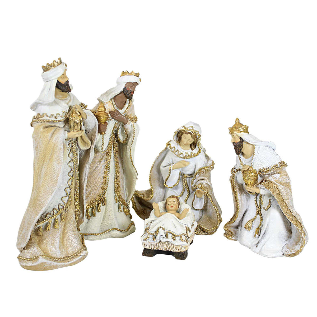 Roman Nativity Woven Gold Trim - - SBKGifts.com