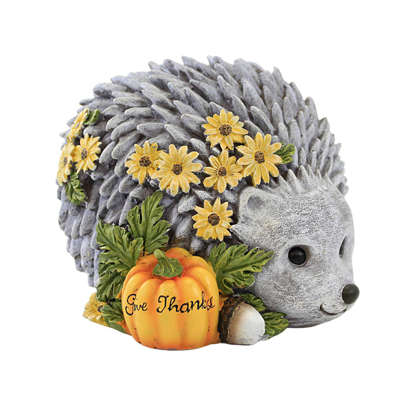 Home & Garden Hedgehog Statue Harvest Flowers Give Thanks Pumpkin 135010 (58957)