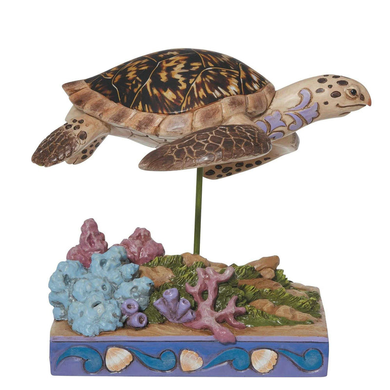 Jim Shore Hawksbill Sea Turtle - One Figurine 5 Inch, Polyresin - Animal Planet 6010941 (58967)