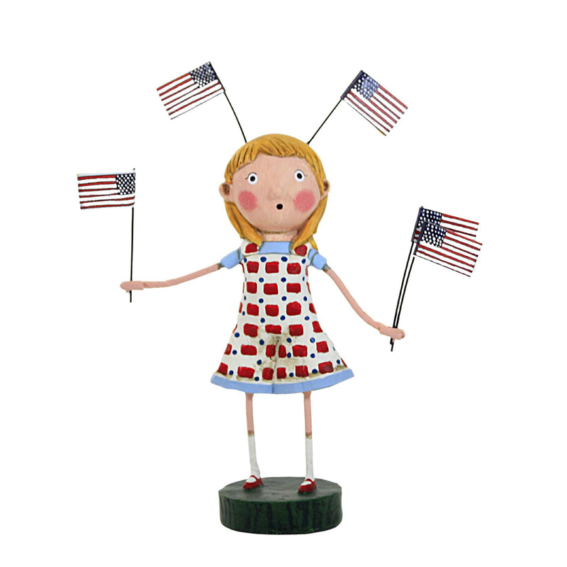 Lori Mitchell Fannie's Flags - One Patriotic Figurine 6.5 Inch, Polyresin - July 4Th Patriotic Flags 15518 (58975)
