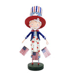 Lori Mitchell Sam I Am - One Patriotic Figurine 8.75 Inch, Polyresin - Patriotic American Flag 15520 (58976)