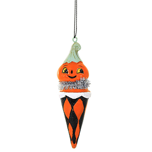 Holiday Ornament Checkered Cone Halloween - - SBKGifts.com