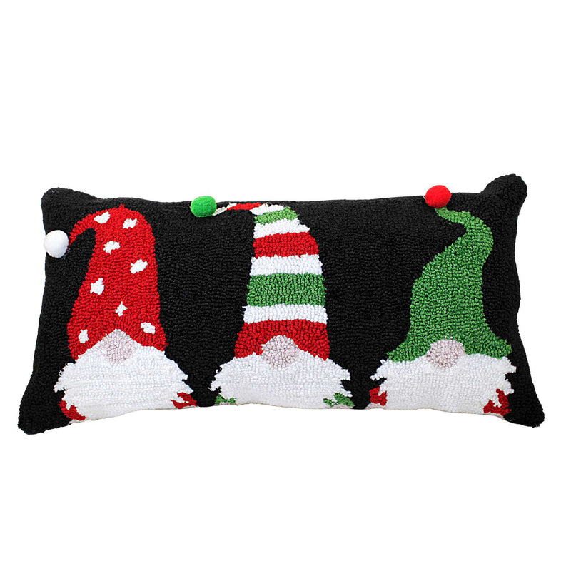 C & F Gnome Trio Pillow - One Pillow 12 Inch, Acrylic - Rectangle Pompom C444383260 (59036)