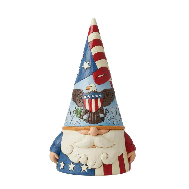 Jim Shore Gnome Of The Free - One Figurine 11.75 Inch, Resin - Patriotic Heartwood Creek 6012433 (59038)