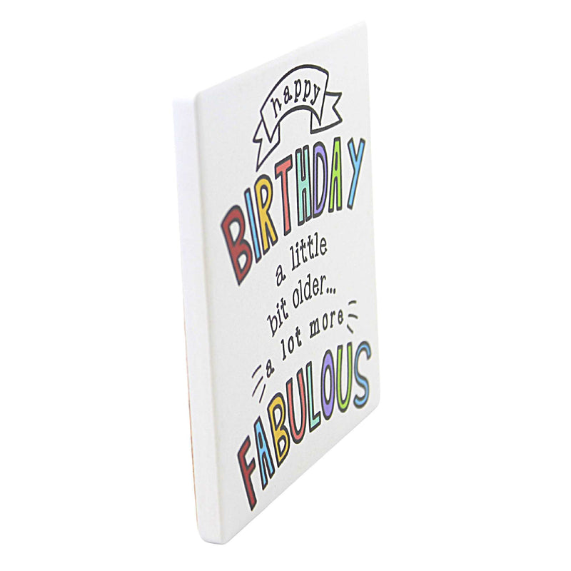 Tabletop Birthday Fabulous Coaster - - SBKGifts.com