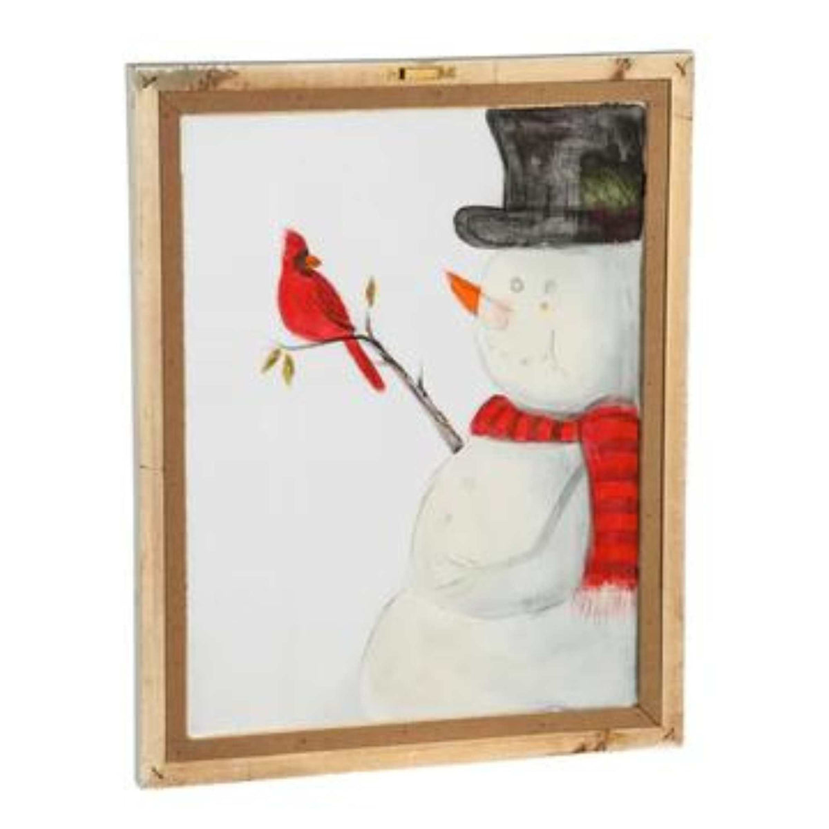 Christmas Snowman With Cardinal Frame - - SBKGifts.com