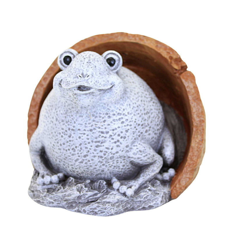 Roman Frog In Pot Statue Pudgy Pals - One Garden Statue 5.5 Inch, Polyresin - Terracotta 19011. (59120)
