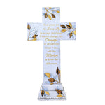 Religious Serenity Prayer Cross Polyresin Tabletop Courage Wisdom 14089 (59133)