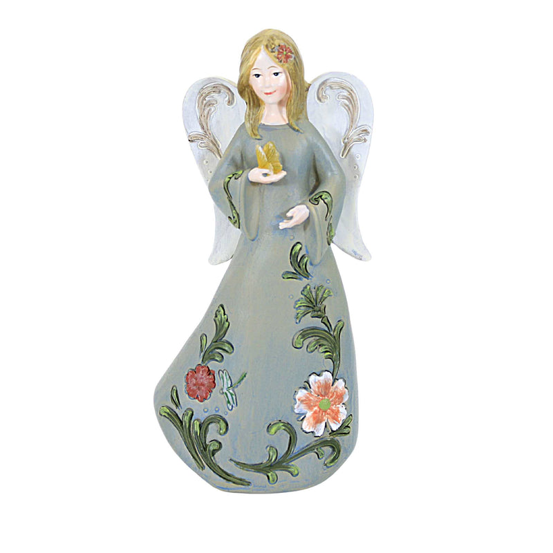 Religious Butterfly Angel Polyresin Flowers Figurine 14396 (59138)