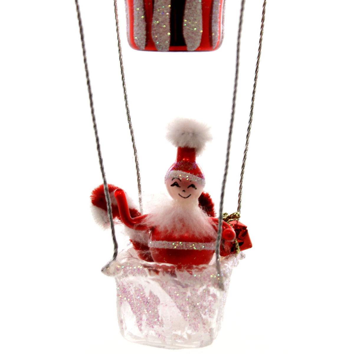 De Carlini Italian Ornaments Air Balloon W/Santa - - SBKGifts.com