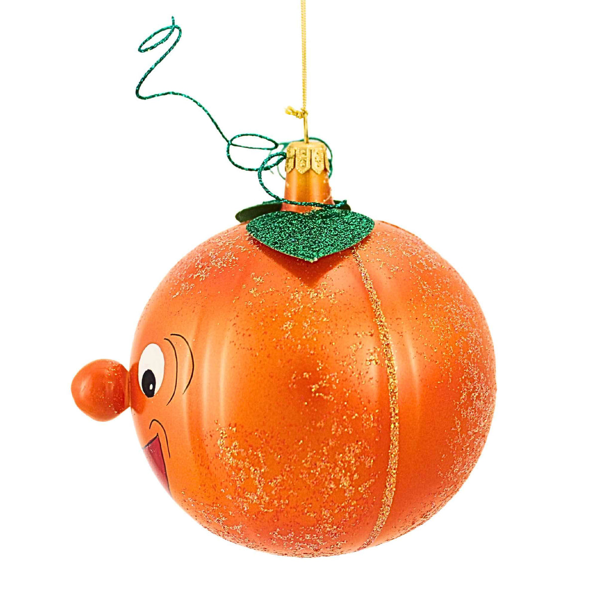 De Carlini Italian Ornaments Pumpkin Face - - SBKGifts.com