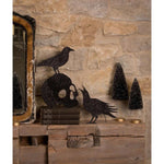 Bethany Lowe Glittered Crow On Skull Set - - SBKGifts.com