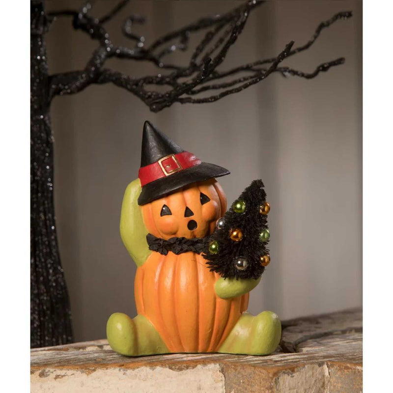 Bethany Lowe Seated Pumpkin Head Witch - - SBKGifts.com