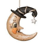 Bethany Lowe 16 Inch Crescent Wanda Luna Paper Mache Halloween Silver Star Black Witches Hat Jp2024 (59185)