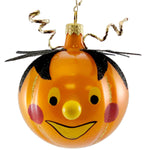 De Carlini Halloween Pumpkin Blown Glass Italian Halloween Ornament V3197 (5918)