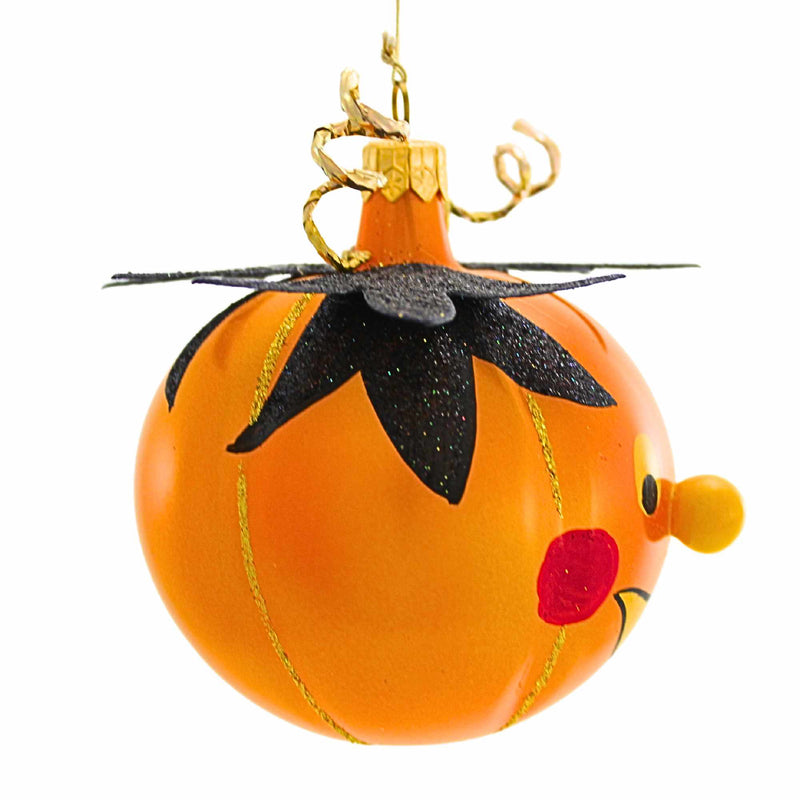 De Carlini Italian Ornaments Halloween Pumpkin - - SBKGifts.com
