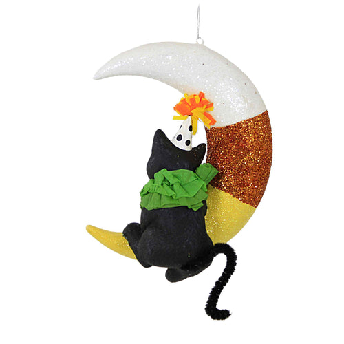 Bethany Lowe Party Kitty On Candy Corn Moon - - SBKGifts.com
