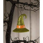 Bethany Lowe Witch Hat Green Glitter - - SBKGifts.com